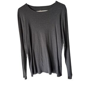 Gap Vintage Y2k The Favorite Crew Long Sleeve TShirt Charcoal‎ Gray L Tall Elena